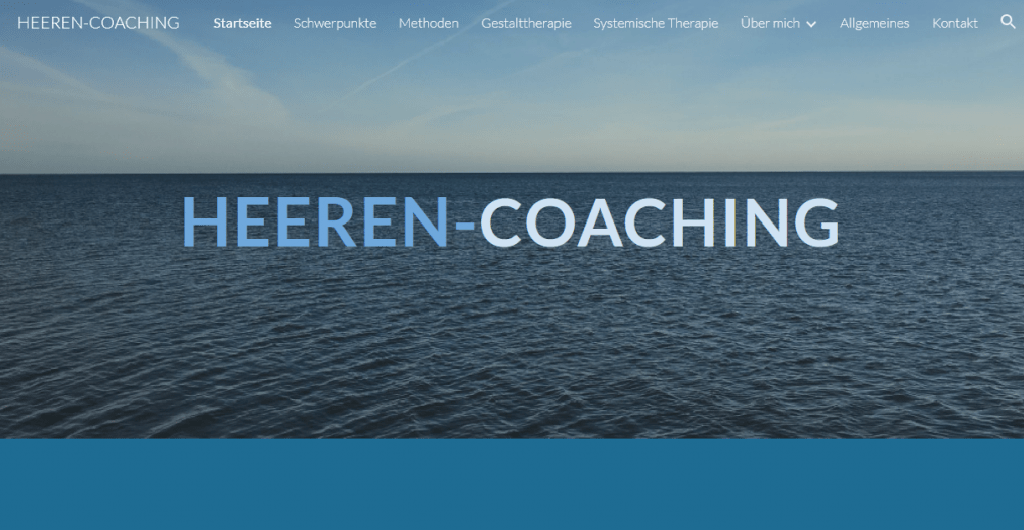 Michaela Werner DSGN digital Hannover Beispiel für eine ertstellte Google Site Webseite von HEEREN-Coaching