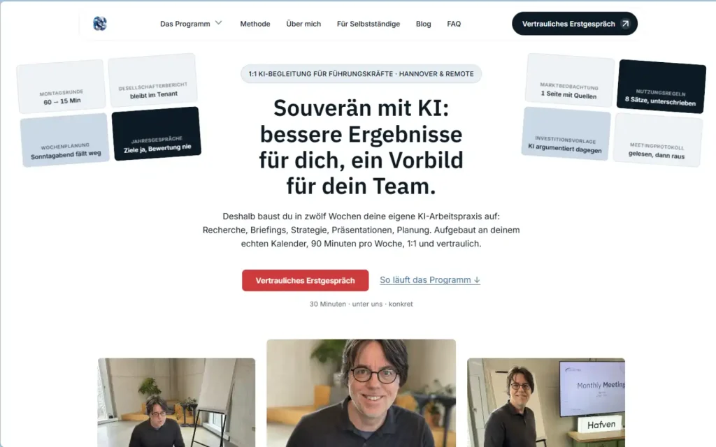 Startseite von KI-Canvas